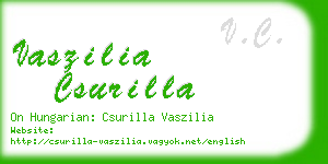 vaszilia csurilla business card